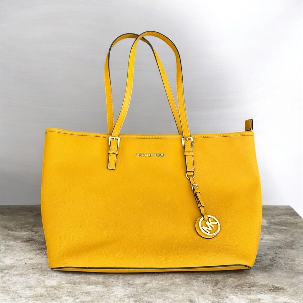 Michael Kors Bright Yellow Saffiano Leather Tote